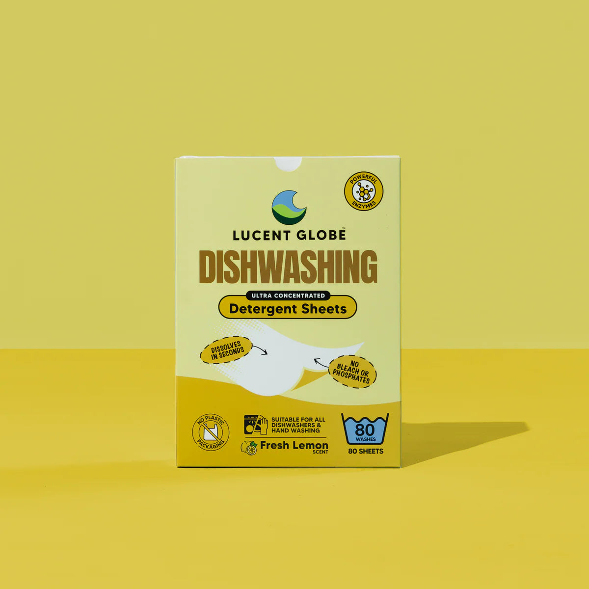 Dishwasher Detergent Sheets (Up to 100 Washes) Fresh Lemon