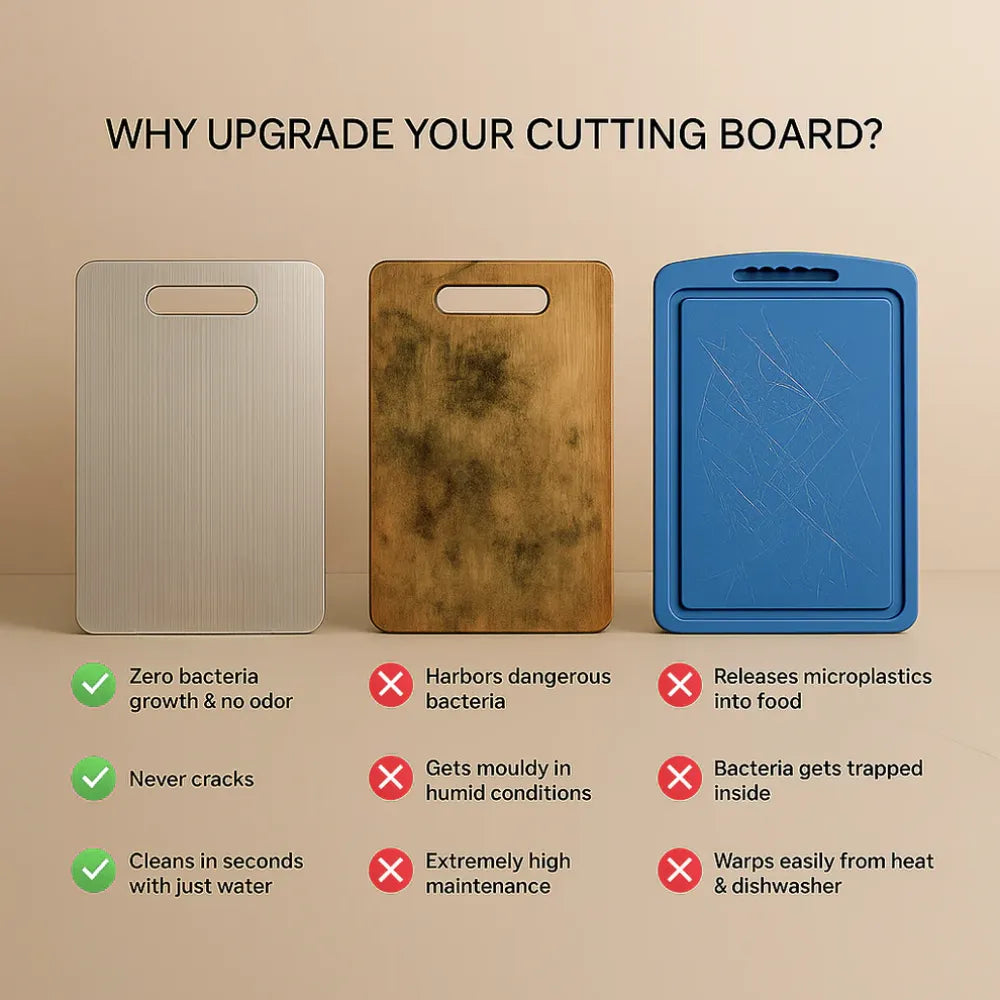 Premium Titanium 2 in 1 Cutting Board™